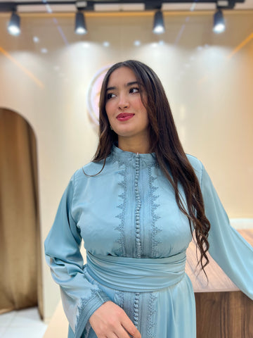 Caftan Bleu Céleste