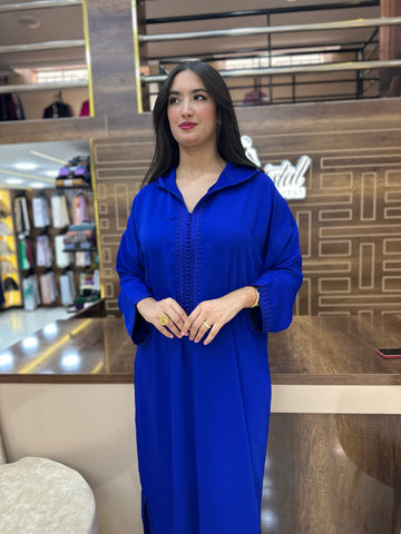 Caftan marocain simple – Bleu roi