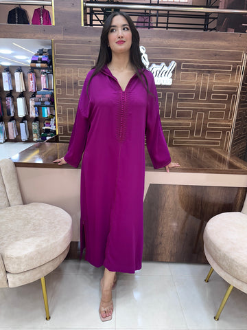 Caftan marocain simple – Royal Plum