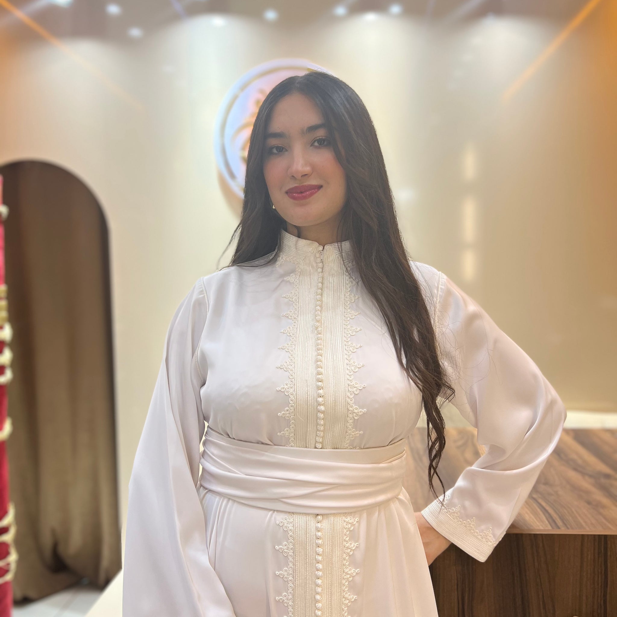 Caftan Blanc Perlé