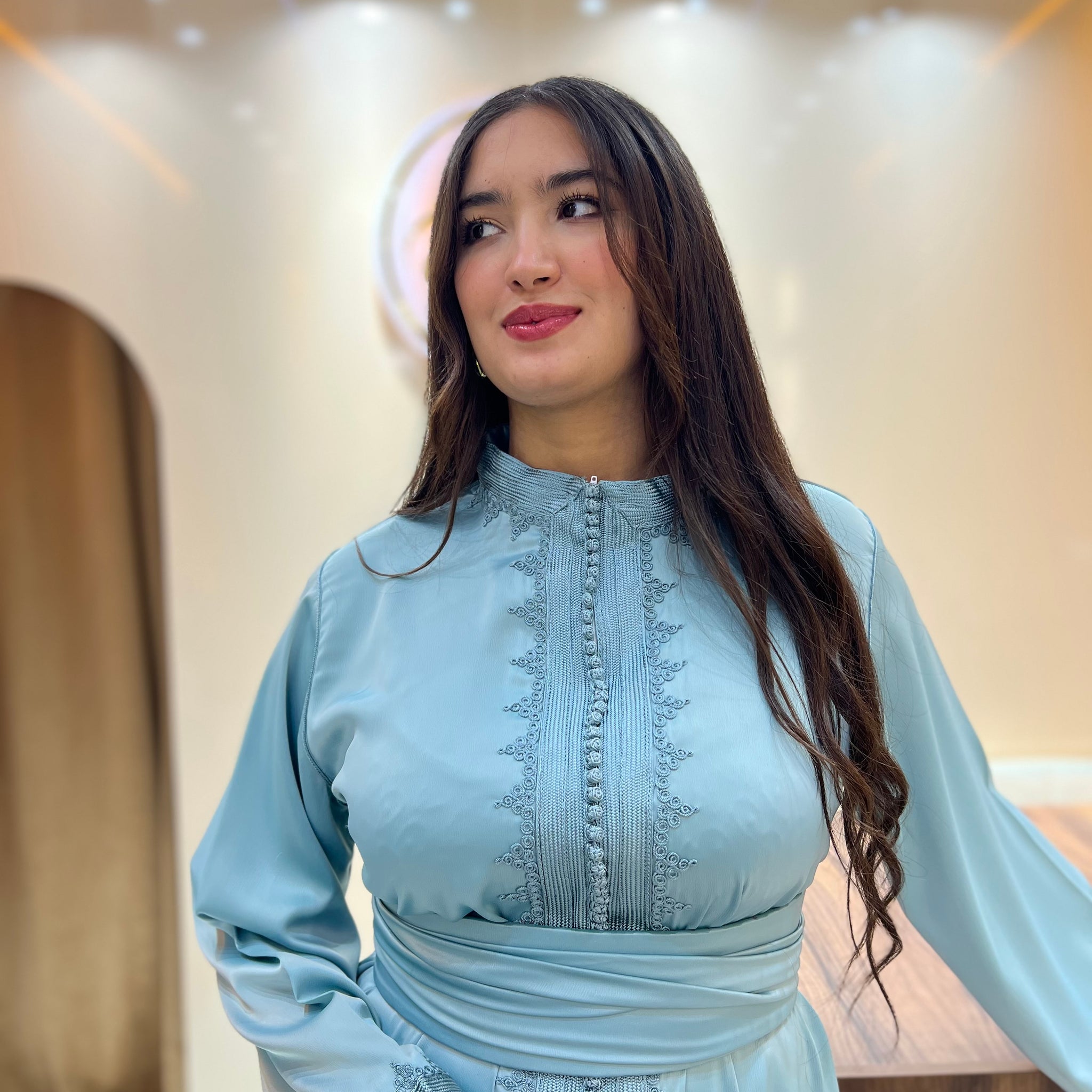 Caftan Bleu Céleste