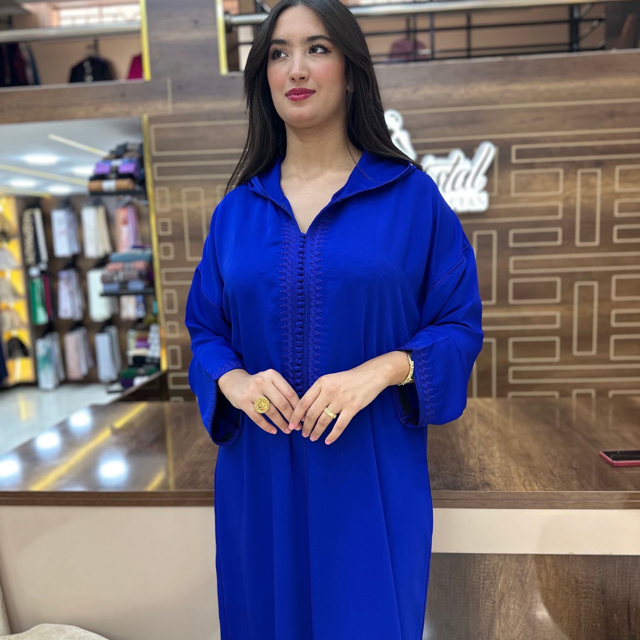Caftan marocain simple – Bleu roi