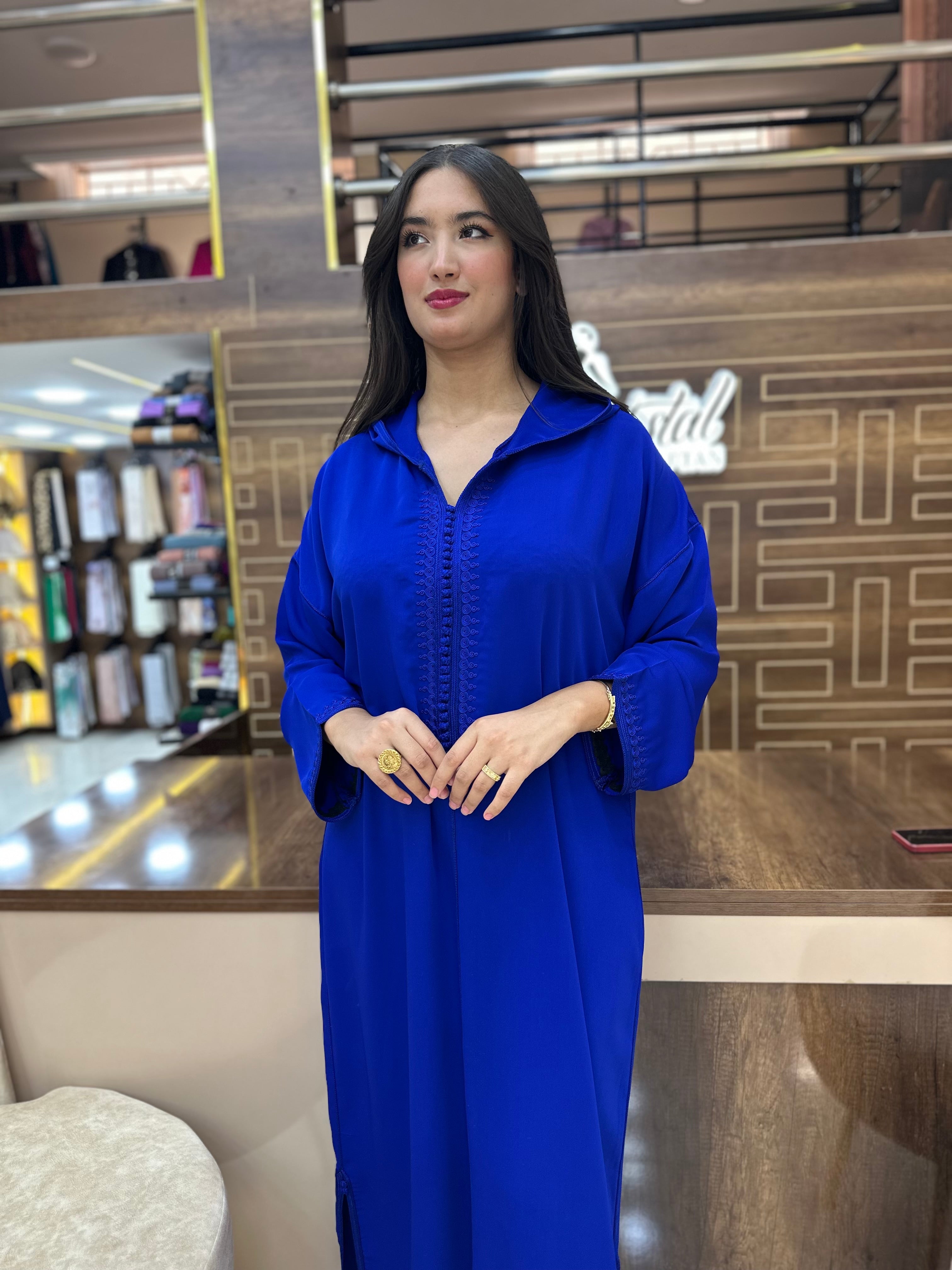 Caftan marocain simple – Bleu roi