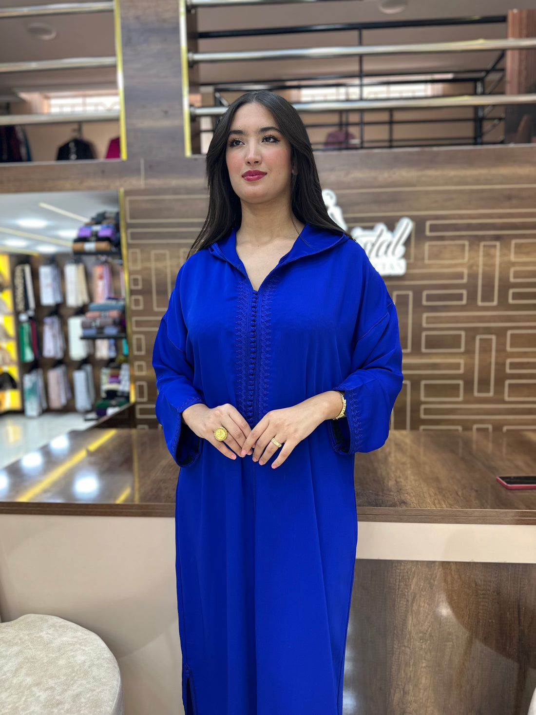 Caftan marocain simple – Bleu roi