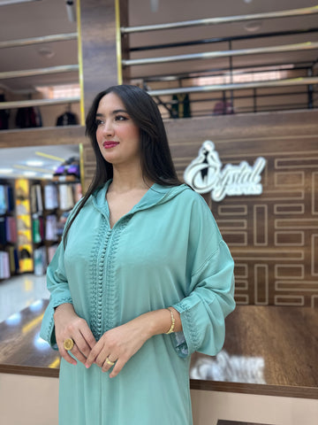 Caftan marocain simple – Aqua Mist