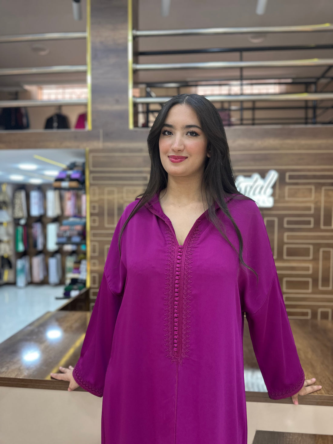 Caftan marocain simple – Royal Plum