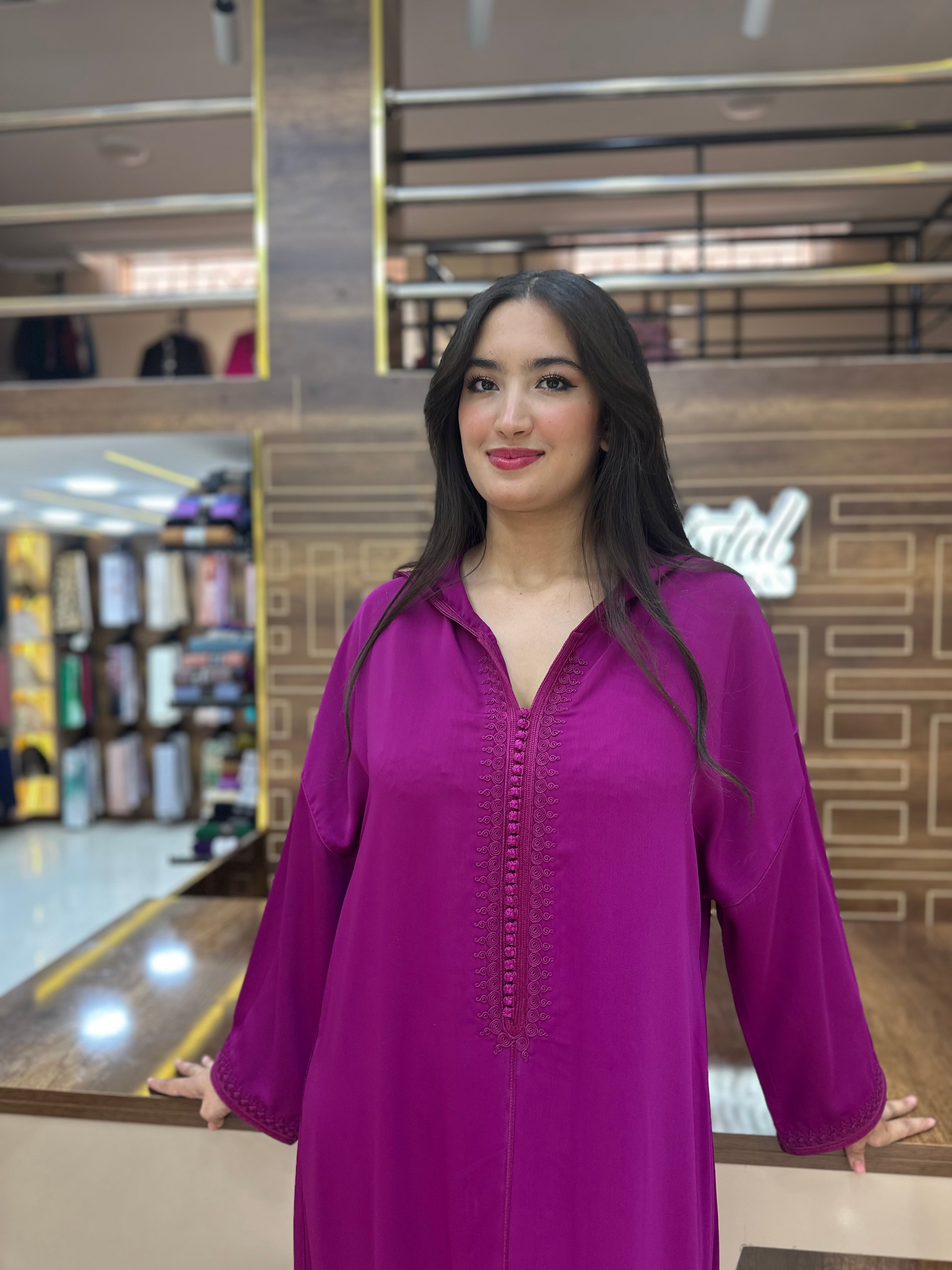 Caftan marocain simple – Royal Plum